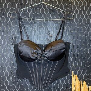 Windsor Black Camisole with Sweetheart Neckline